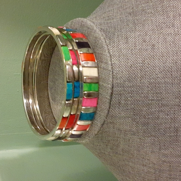 80s style colorful bangle bracelets - Picture 9 of 15